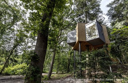 A tree-top hotel in Als Odde